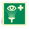 E011/IMPA 33.4152 - �quipement de rin�age des yeux - Panneau PVC souple adh�sif photoluminescent - 30x30 cm