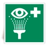 E011 - �quipement de rin�age des yeux - Panneau PVC souple adh�sif blanc - 30x30 cm