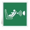 E014 - Syst�me de d�tection de la pr�sence d�un si�ge enfant et de son orientation - Panneau PVC souple adh�sif blanc - 20x20 cm