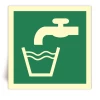 E015/IMPA 33.4198 - Eau potable - Panneau PVC souple adh�sif photoluminescent - 20x20 cm