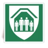 E021 - Abri de protection - Panneau PVC souple adh�sif blanc - 40x40 cm