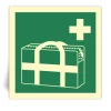E027/IMPA 33.4135 - Sac m�dical d�urgence - Panneau PVC souple adh�sif photoluminescent - 30x30 cm