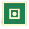 E031 - Alarme g�n�rale � bord du navire - Panneau PVC souple adh�sif photoluminescent - 30x30 cm