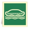 E036/IMPA 33.4050 - Embarcation de sauvetage - Panneau PVC souple adh�sif photoluminescent - 15x15 cm
