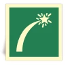 E048/IMPA 33.4066 - Signaux de d�tresse sur embarcation de survie - Panneau PVC souple adh�sif photoluminescent - 15x15 cm
