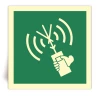 E051/IMPA 33.4063 - Radio VHF portable - Panneau PVC souple adh�sif photoluminescent - 15x15 cm