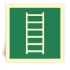 E059 - �chelle de secours - Panneau PVC souple adh�sif photoluminescent - 15x15 cm