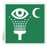 E011C/IMPA 33.4152 - �quipement de rin�age des yeux - Symbol Croissant - Panneau PVC souple adh�sif blanc - 20x20 cm