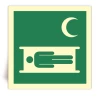 E013C/IMPA 33.4071 - Civi�re - Symbol Croissant - Panneau PVC souple adh�sif photoluminescent - 15x15 cm