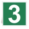 Numero 3 - Panneau PVC souple adhésif blanc - 15x15 cm Numero 3 - Panneau PVC souple adhésif blanc - 15x15 cm