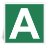 Lettre A - Panneau PVC souple adh�sif blanc - 30x30 cm