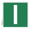 Lettre I - Panneau PVC souple adh�sif blanc - 20x20 cm