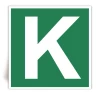 Lettre K - Panneau PVC souple adh�sif blanc - 30x30 cm