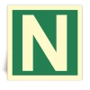 Lettre N - Panneau PVC souple adhésif photoluminescent - 15x15 cm Lettre N - Panneau PVC souple adhésif photoluminescent - 15x15 cm