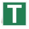 Lettre T - Panneau PVC souple adhésif blanc - 15x15 cm Lettre T - Panneau PVC souple adhésif blanc - 15x15 cm