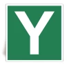 Lettre Y - Panneau PVC souple adhésif blanc - 15x15 cm Lettre Y - Panneau PVC souple adhésif blanc - 15x15 cm