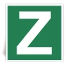 Lettre Z - Panneau PVC souple adhésif blanc - 15x15 cm Lettre Z - Panneau PVC souple adhésif blanc - 15x15 cm