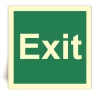 IMPA 33.4385 - Exit - Panneau PVC souple adh�sif photoluminescent - 40x40 cm
