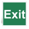 IMPA 33.4385 - Exit - Panneau PVC souple adh�sif blanc - 40x40 cm