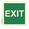 IMPA 33.4425 - EXIT - Panneau PVC souple adh�sif photoluminescent - 15x15 cm