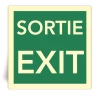SORTIE - Panneau PVC souple adh�sif photoluminescent - 15x15 cm