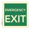 IMPA 33.4424 - Emergency EXIT - Panneau PVC souple adh�sif photoluminescent - 30x30 cm