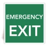 IMPA 33.4424 - Emergency EXIT - Panneau PVC souple adh�sif blanc - 40x40 cm