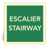 Escalier - Stairway - Panneau PVC souple adh�sif photoluminescent - 15x15 cm