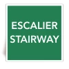Escalier - Stairway - Panneau PVC souple adh�sif blanc - 40x40 cm