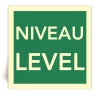 Level - Niveau - Panneau PVC souple adh�sif photoluminescent - 40x40 cm