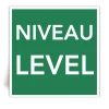 Level - Niveau - Panneau PVC souple adh�sif blanc - 20x20 cm