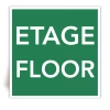 Etage - Floor - Panneau PVC souple adh�sif blanc - 15x15 cm