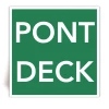 Pont - Deck - Panneau PVC souple adh�sif blanc - 15x15 cm