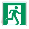 E002 - Panneau sortie de secours (� droite) - 30x30 cm