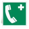 E004 - Téléphone d'urgence - Panneau vinyle adhésif blanc - 20x20 cm E004 - Téléphone d'urgence - Panneau vinyle adhésif blanc - 20x20 cm
