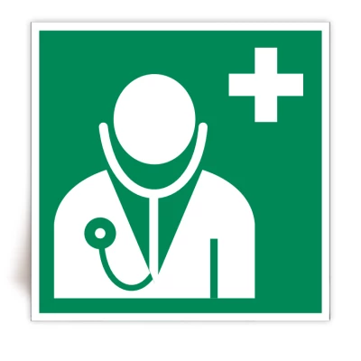 E009 - Panneau Médecin - ISO 7010 - FlashTide