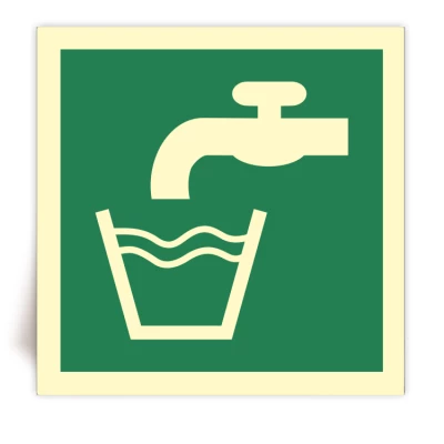 E015 - Panneau Eau potable photoluminescent - ISO 7010 - FlashTide