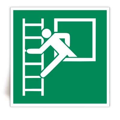 E016 - Panneau Fen�tre de secours avec �chelle de secours - IOSO 7010 - FlashTide