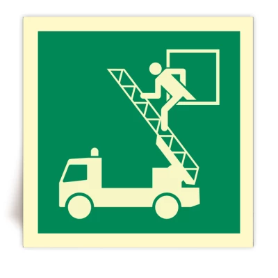 E017 - Panneau Fen�tre de secours photoluminescent - ISO 7010 - FlashTide