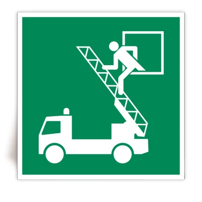 E017 - Panneau Fen�tre de secours - ISO 7010 - FlashTide