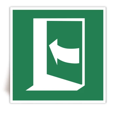 E022 - Panneau Porte qui s�ouvre en poussant sur son c�t� gauche - ISO 7010 - FlashTide