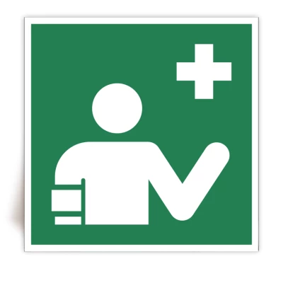 E064 - Panneau Intervenant en secours - ISO 7010 - FlashTide