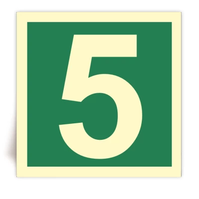 Panneau Num�ro 5 photoluminescent - FlashTide