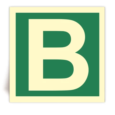 Panneau Lettre B photoluminescent - FlashTide