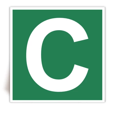 Panneau Lettre C - FlashTide