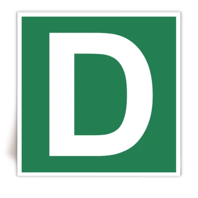 Panneau Lettre D - FlashTide