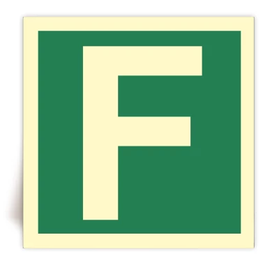 Panneau Lettre F photoluminescent - FlashTide
