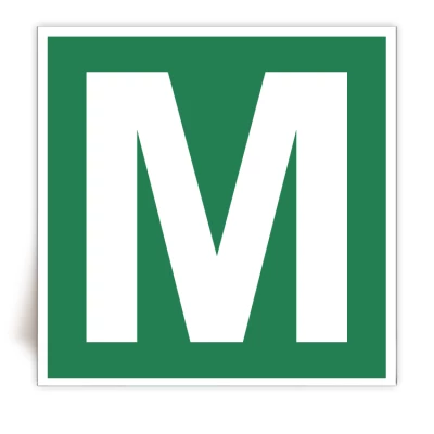 Panneau Lettre M - FlashTide