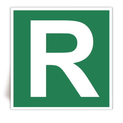 Panneau Lettre R - FlashTide