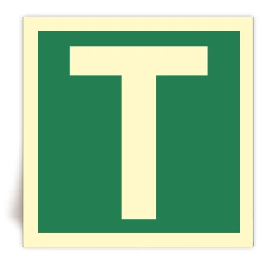Panneau Lettre T photoluminescent - FlashTide